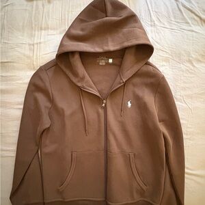 Polo by Ralph Lauren Brown Zip Up Hoodie